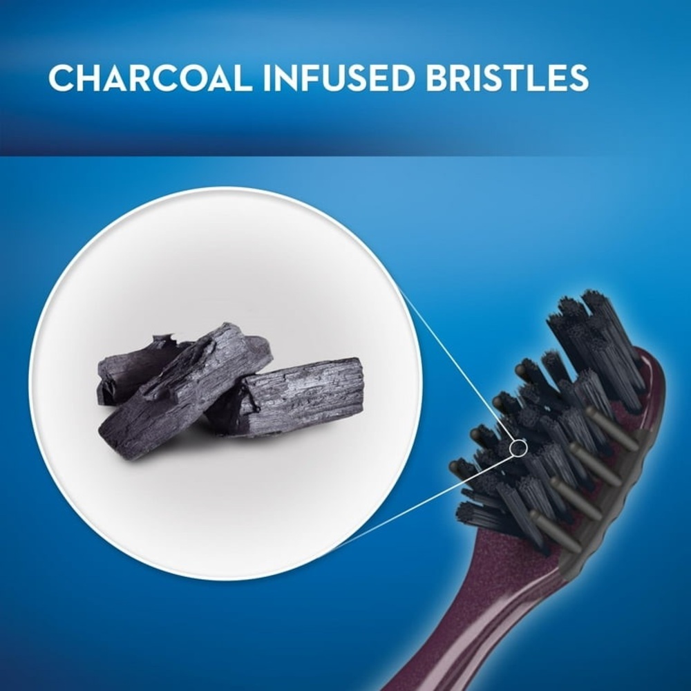 Oral-B soft bristle charcoal whitening toothbrushes in multi pack (4) NWT - Picture 4 of 7